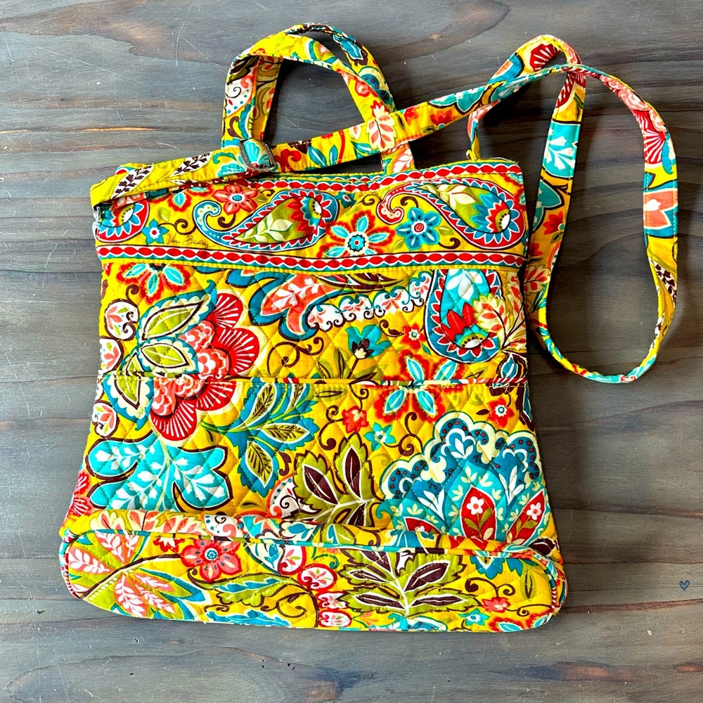 GUC Vera Bradley Provincial Yellow crossbody purse